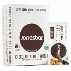 JONESBAR Chocolate Peanut Butter Organic Fruit & Nut Bar