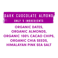 JONESBAR Dark Chocolate Almond Organic Fruit & Nut Bar Vegan