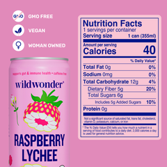 Raspberry Lychee Sparkling Prebiotic + Probiotic Drink